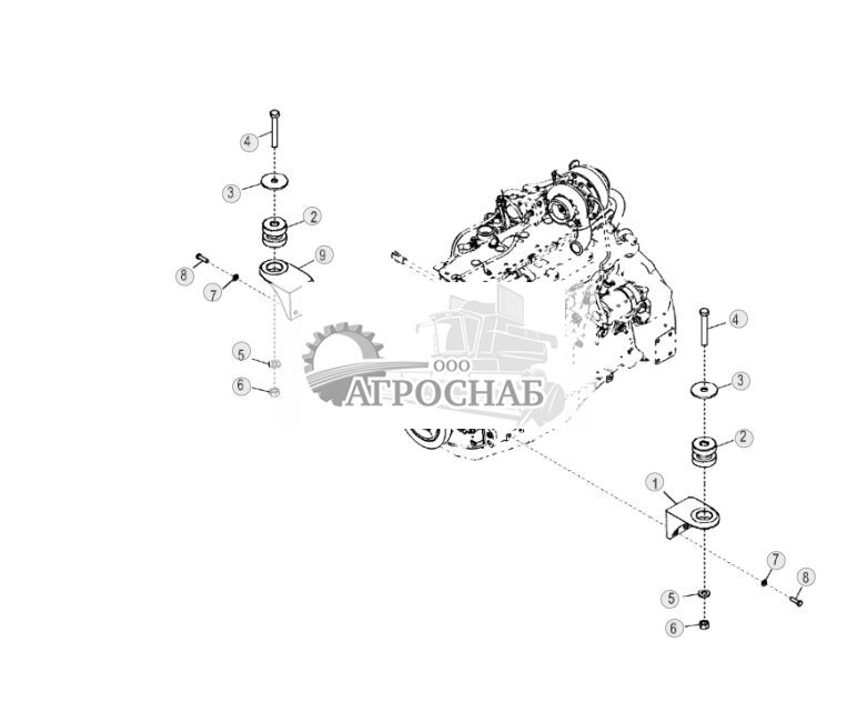 Крепление двигателя (Engine 6068HYN03-RE572256 ) - ST832841 195.jpg